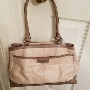 Coach beige shoulder bag
